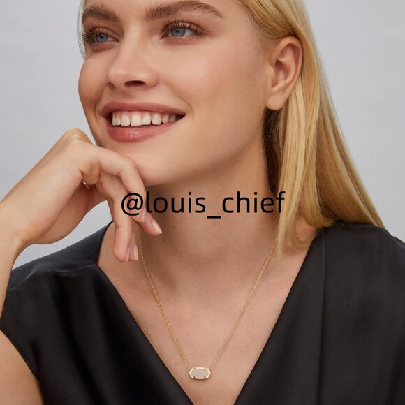 Elisa Gold Pendant Necklace in Iridescent Drusy - Picture 5 of 5